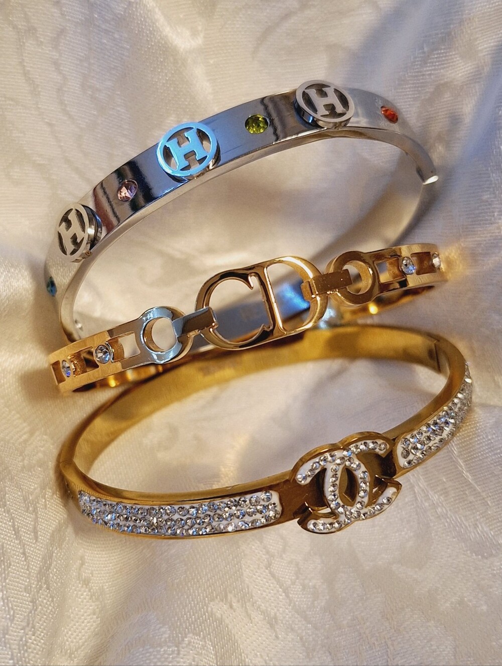 LOGO BANGLE SET OF 3 - NEW